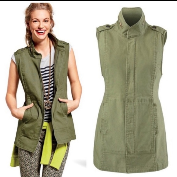 CAbi Jackets & Blazers - Cabi Army Green Vest Size Small Pristine